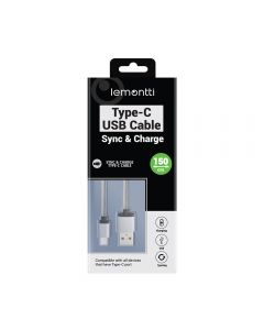 Cablu de date Lemontti Textil USB Type-C Gri_7