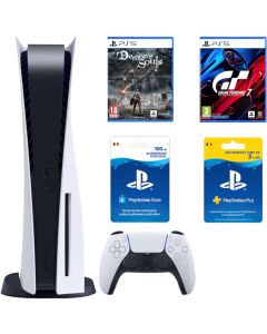 Consola PS5 SONY B Chassis 825GB, Gran Turismo 7, Demon's Soul, Card 100 + 90 Zile