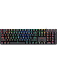 Tastatura gaming mecanica Redragon Shrapnel, Iluminare RGB, Blue Switch, Negru