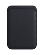 Husa de protectie Apple Leather Wallet MagSafe pentru iPhone, Midnight
