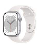 Apple Watch Series 8 GPS, 45mm, Silver Aluminium Case lateral