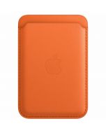 Husa de protectie Apple Leather Wallet MagSafe pentru iPhone, Orange