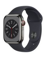 Apple Watch Series 8 GPS + Cellular, 41mm, Graphite Stainless Steel Case lateral