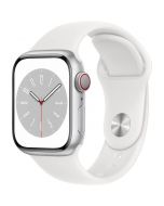 Apple Watch Series 8 GPS + Cellular, 41mm, Silver Aluminium Case lateral