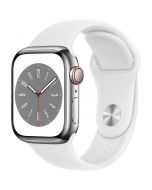 Apple Watch Series 8 GPS + Cellular, 41mm, Silver Stainless Steel Case stanga