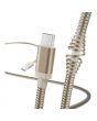 Cablu de date Hama Metal 183335, MicroUSB, 1.5, Auriu