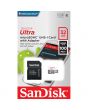 Card de memorie SanDisk Ultra microSDHC, 32GB, 100MB/s Class 10 UHS-I + SD Adapter
