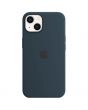 Husa de protectie Apple Silicone Case with MagSafe pentru iPhone 13, Abyss Blue