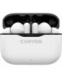 Casti True Wireless cu microfon Canyon CNE-CBTHS3W, Bluetooth 5.0, Waterproof Ip33, Alb