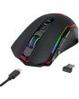 Mouse gaming wireless Redragon Ranger Lite, 9 butoane, Iluminare RGB, 8000 DPI, USB, Negru