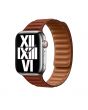 Curea pentru Apple Watch 45mm, Leather Link, M/L, Umber