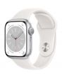 Apple Watch Series 8 GPS, 41mm, Silver Aluminium Case, White Sport Band