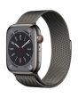 Apple Watch Series 8 GPS + Cellular, 45mm, Graphite Stainless Steel Case, Graphite Milanese Loop
