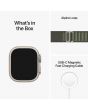 Apple Watch Ultra, GPS, Cellular, 49mm, Titanium Case, Green Alpine Loop, Medium