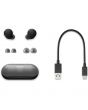 Casti In-Ear Sony WFC500B, True Wireless, Microfon, Bluetooth, IPX4, Autonomie 10 ore, Negru