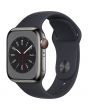 Apple Watch Series 8 GPS + Cellular, 41mm, Graphite Stainless Steel Case, Midnight Sport Band