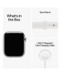 Apple Watch Series 8 GPS + Cellular, 45mm, Silver Stainless Steel Case, White Sport Band