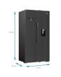 Side by Side BEKO GN163241DXBRN, NeoFrost Dual Cooling, 576 l, H 179 cm, Vacation Mode, Compressor ProSmart Inverter, Display touch control, Clasa E, Dark inox