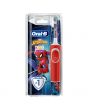 Periuta de dinti electrica Oral-B Vitality Spiderman pentru copii, Curatare 2D, 2 programe, 1 capat, 4 stickere incluse, Rosu