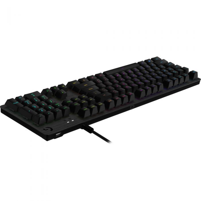 Tastatura gaming mecanica Logitech G513 Carbon RGB, Layout US, Switch Romer-G Tactile (Brown)