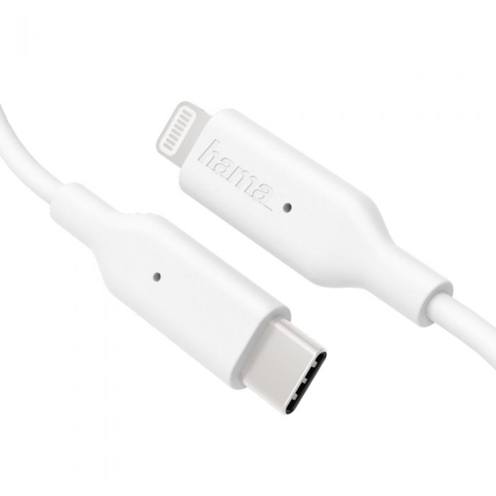 Cablu date Hama 183295, USB Type C, compatibil iPhone, 1m, Alb