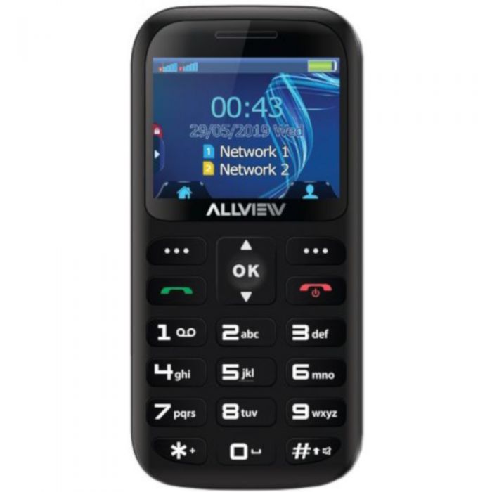 Telefon mobil Allview D2 Senior, Dual SIM, Negru