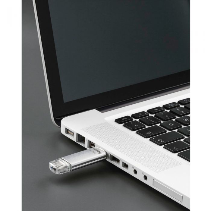 Memorie USB Hama C-Laeta Type-C 124163, 64 GB, OTG, USB 3.1/USB 3.0, Argintiu