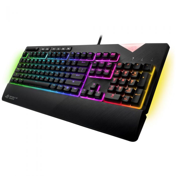 Tastatura gaming mecanica Asus ROG Strix Flare, Cherry MX Red, RGB, Negru