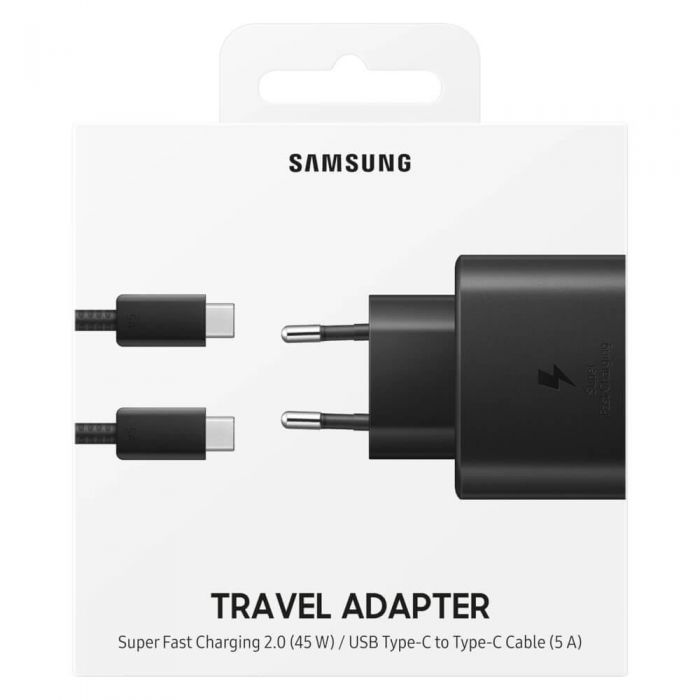 Digital Shiny jury Incarcator Samsung Super Fast Travel Charger, 45W, USB-C, Negru | Flanco.ro