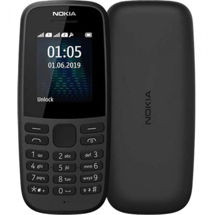 Telefon mobil Nokia 105 (2019), Dual SIM, Negru
