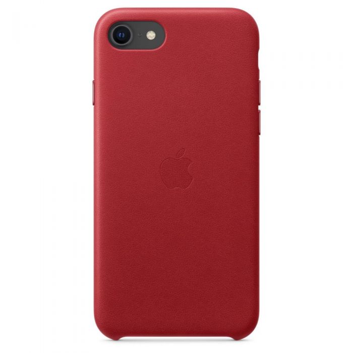 Husa de protectie Apple Leather pentru iPhone SE (2020), Rosu