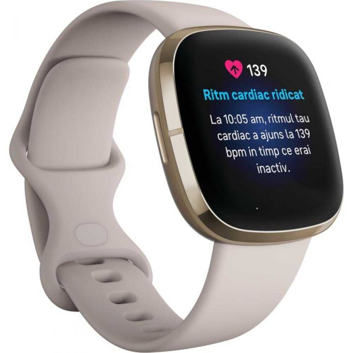 Smartwatch Fitbit Sense, NFC, Lunar White
