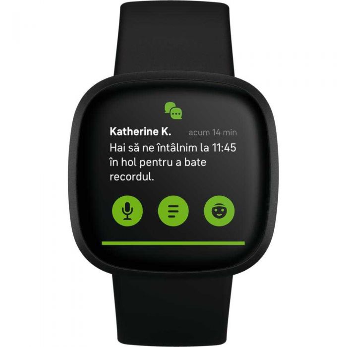Smartwatch Fitbit Versa 3, NFC, Negru
