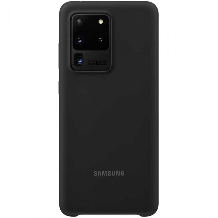 Husa Protective Silicone Cover Samsung pentru Galaxy S20 Ultra, Negru