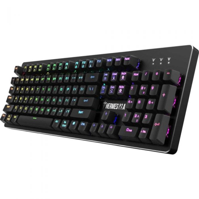 Tastatura gaming mecanica Gamdias Hermes P2A, iluminare RGB, Negru