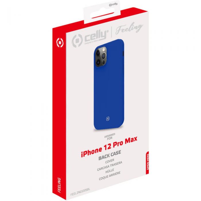 Husa de protectie Celly Feeling pentru iPhone 12 Pro Max, Albastru