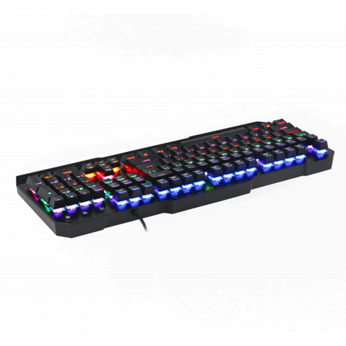 Tastatura gaming mecanica T-Dagger Battleship, Iluminare rainbow, Negru