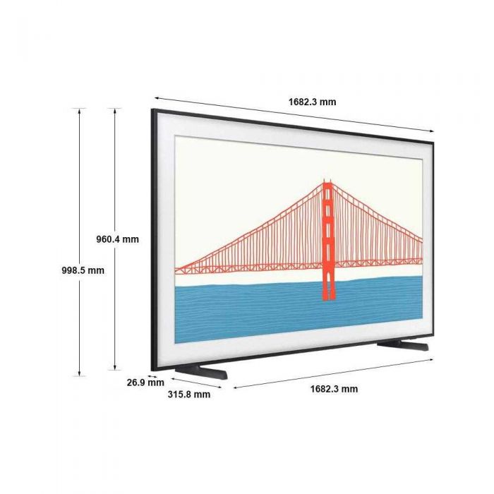 Televizor Tablou Samsung SMART QLED The Frame 75LS03A, Ultra HD 4K , HDR, 189 cm, Clasa F