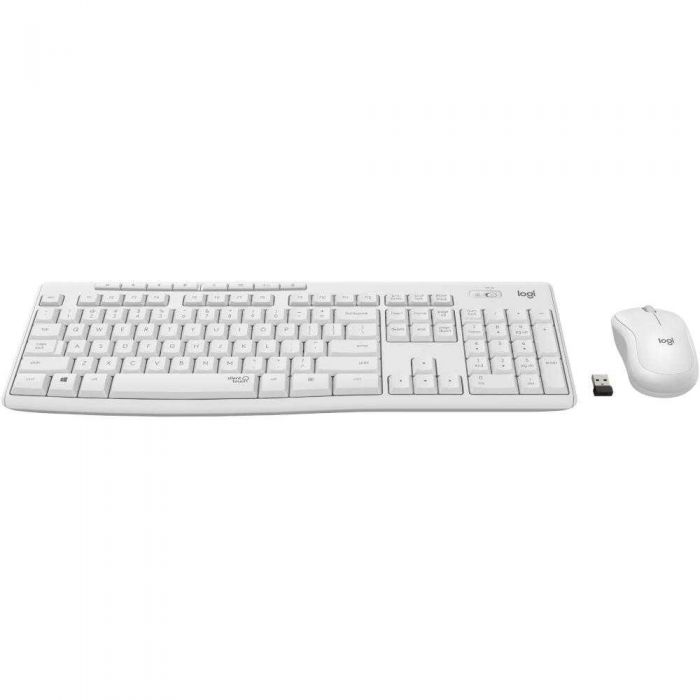Kit tastatura + mouse Logitech MK295 Silent, Wireless, Off white