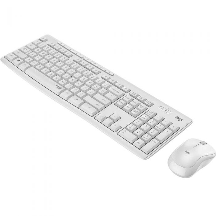 Kit tastatura + mouse Logitech MK295 Silent, Wireless, Off white