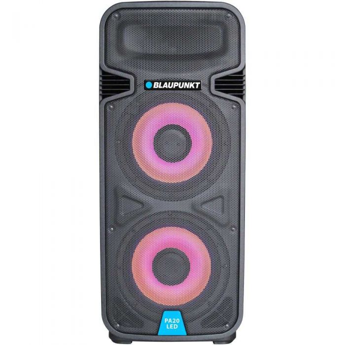 Boxa portabila profesionala Blaupunkt PA20LED, 800W, Bluetooth, FM, SD, USB, AUX, Karaoke