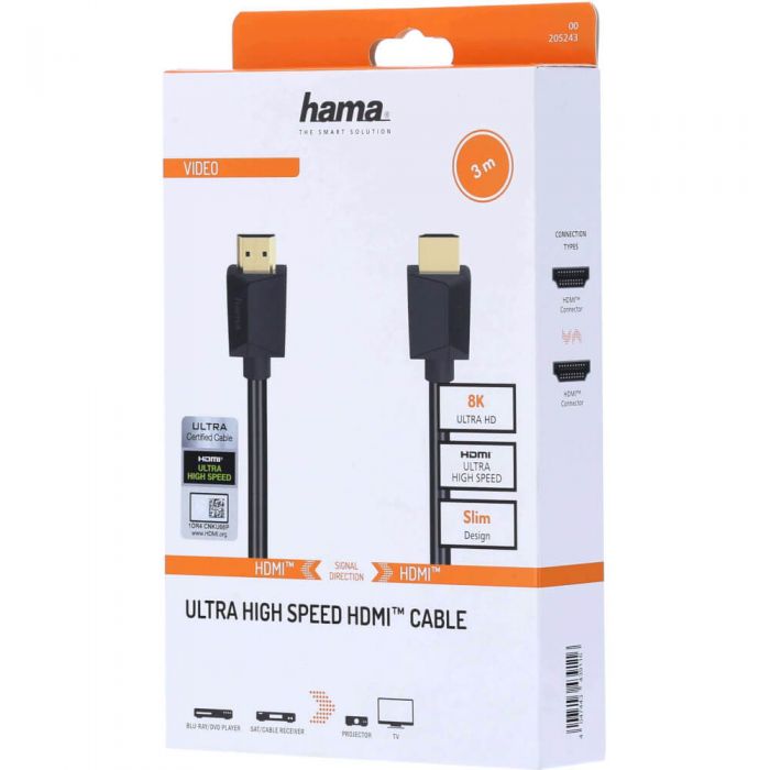 Cablu HDMI Hama 205343, 3 m, Negru/Auriu