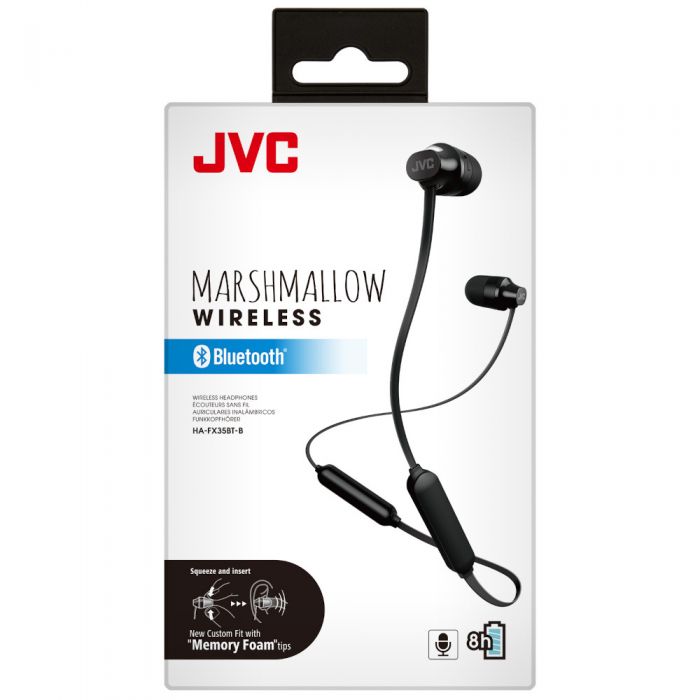Casti In-Ear JVC HA-FX35BT-BE, Microfon, Bluetooth, Negru