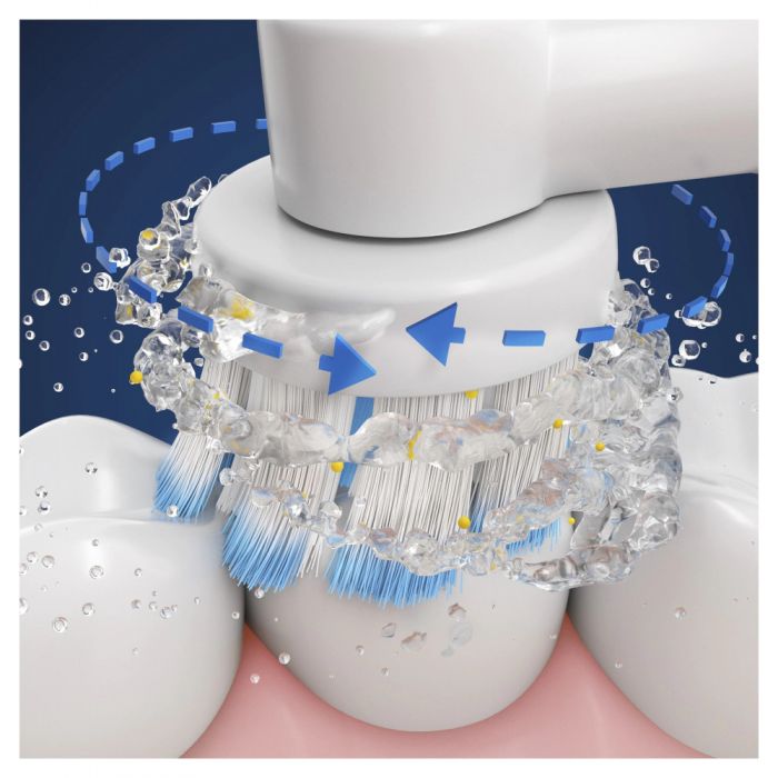 Periuta de dinti electrica Oral-B Genius X, Inteligenta artificiala, Curatare 3D, 6 programe, 1 capat, Bluetooth, Trusa de calatorie standard, Rose Gold