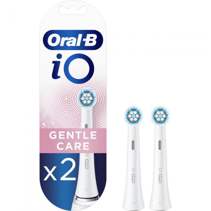 Rezerve periuta de dinti electria Oral-B iO Gentle Care, Compatibile doar cu seria iO, 2 buc, Alb