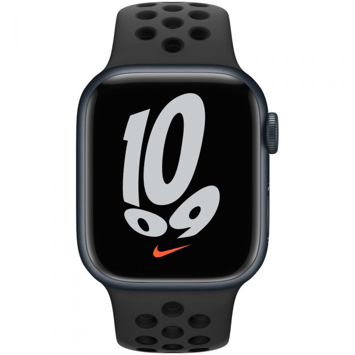 Apple Watch Nike Series 7 GPS, 41mm, Midnight Aluminium Case with Anthracite/Black Nike Sport Band