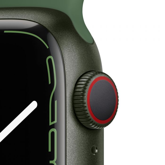 Apple Watch Series 7 GPS + Cellular, 41mm, Green Aluminium Case, Clover Sport Band