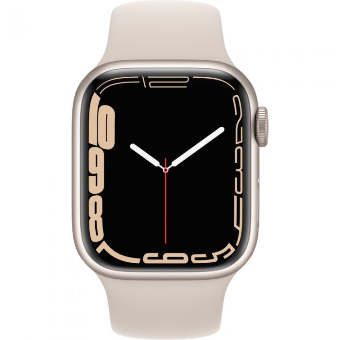 Apple Watch Series 7 GPS, 41mm, Starlight Aluminium Case, Starlight Sport Band