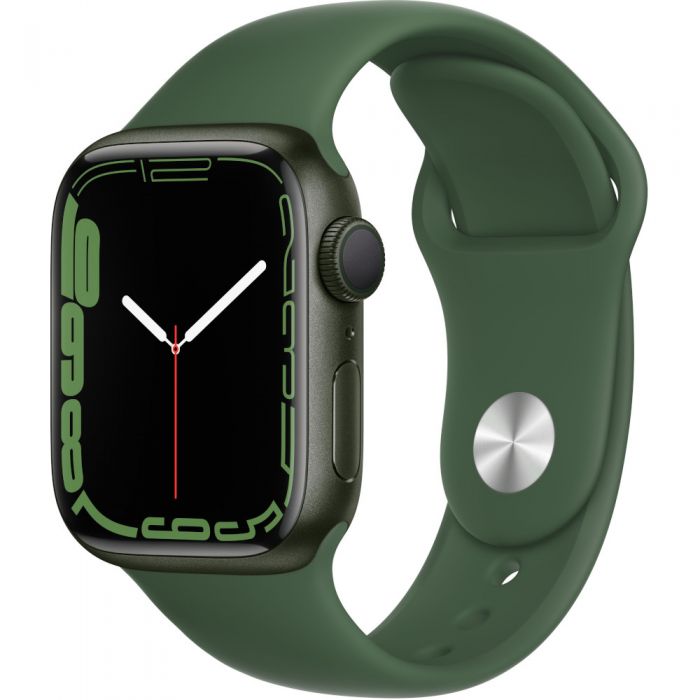 Apple Watch Series 7 GPS, 41mm, Green Aluminium Case, Clover Sport Band