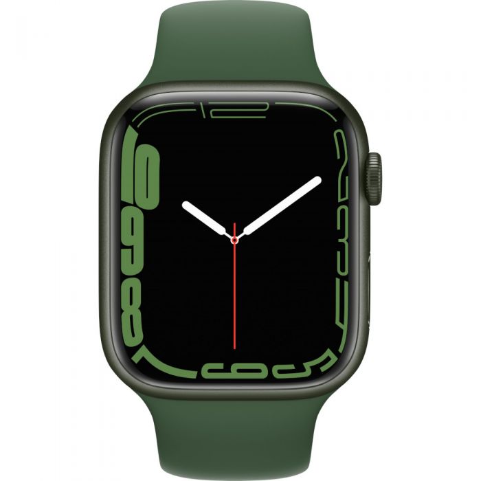 Apple Watch Series 7 GPS, 45mm, Green Aluminium Case, Clover Sport Band